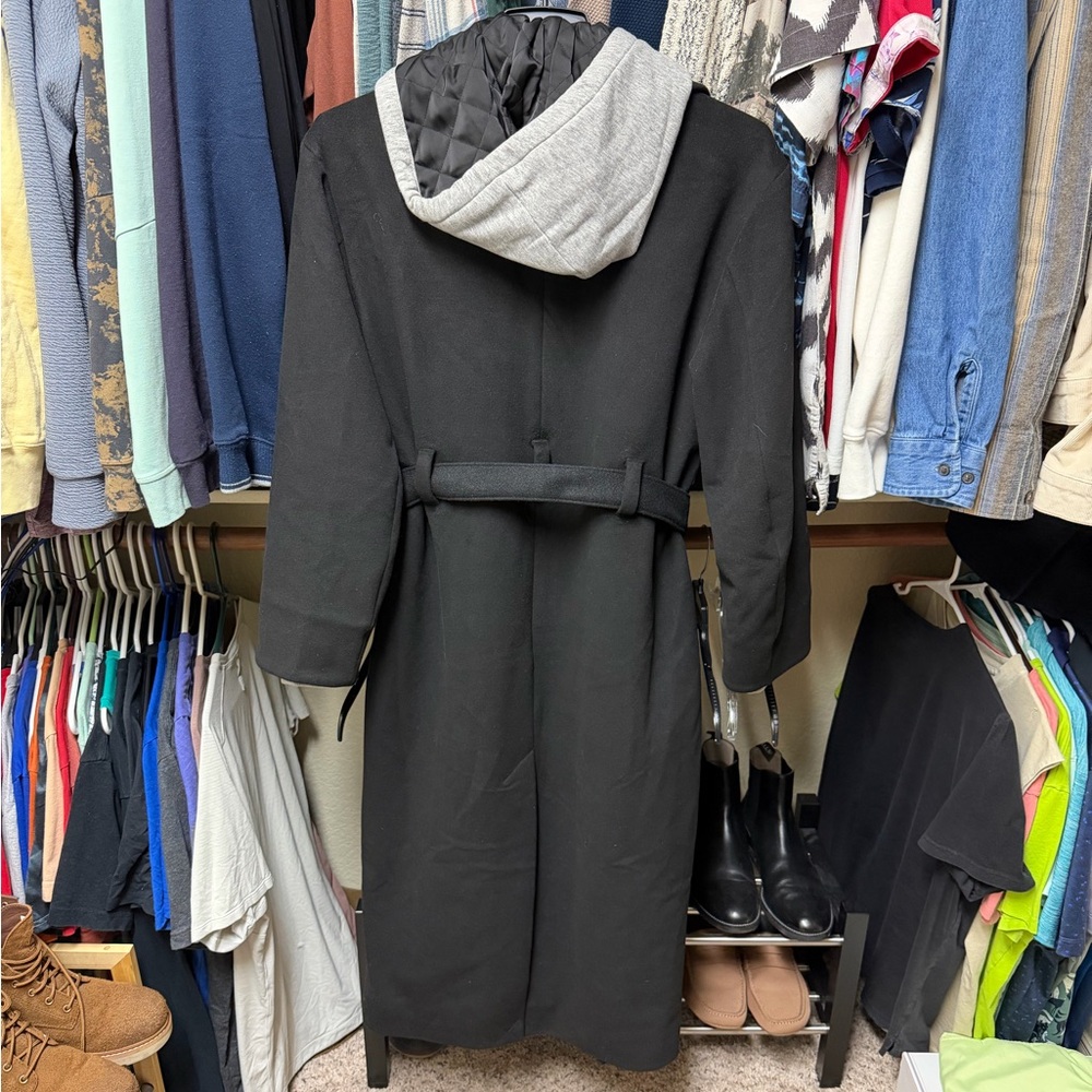 Cinq a Sept vander hooded longline coat - Picture 12 of 14